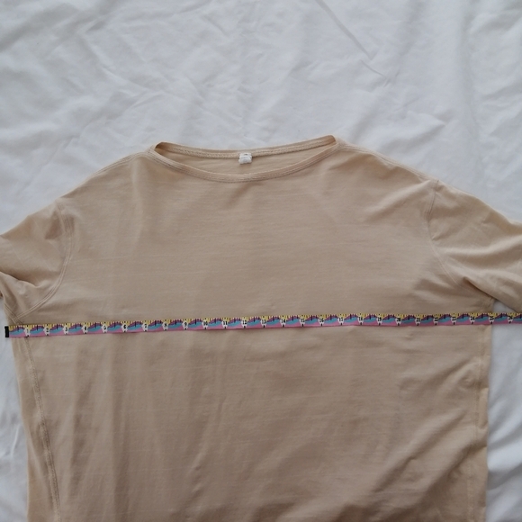 Lululemon Back in Action Short Sleeve Pima Cotton T-Shirt Stripe Prosecco Size 8 - Picture 13 of 15